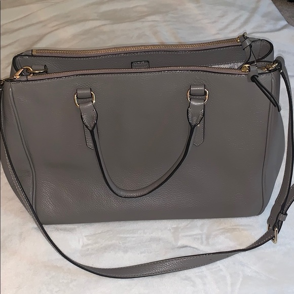 Kate Spade Charcoal Grey Handbag w/ Shoulder Strap - Picture 3 of 4